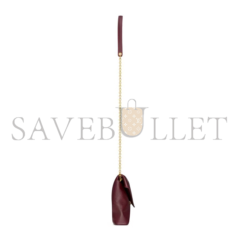 YSL CASSANDRE CHAIN POUCH IN SHINY LEATHER 847638AAE526593 (19*12*3cm)